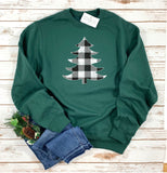 BUFFALO PLAID TREE - ADULT SWEATSHIRT