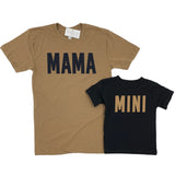 MINI BROWN ON BLACK TEE