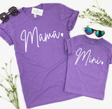 MAMA HEART PURPLE TEE