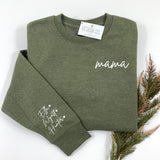 MAMA CUSTOM SLEEVE SWEATER - OLIVE
