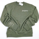 MAMA CUSTOM SLEEVE SWEATER - OLIVE