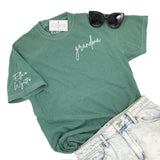 GRANDMA CUSTOM SLEEVE TEE - GREEN