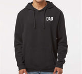 DAD (LEFT CHEST) BLACK HOODIE