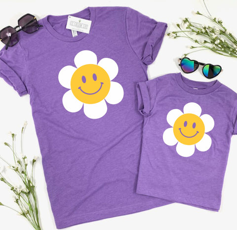 HAPPY DAISY TEE - ADULT AND KIDS