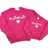 MAMA HEART PINK SWEATSHIRT