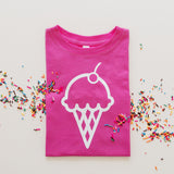 ICE CREAM CONE KID SHIRT - PINK
