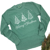 SNOWY CHRISTMAS TREES LONG SLEEVE - ADULT