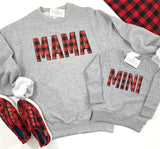 MAMA BUFFALO PLAID SWEATSHIRT