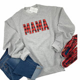 MAMA BUFFALO PLAID SWEATSHIRT