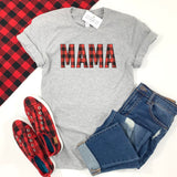 BUFFALO PLAID MAMA SHIRT