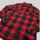 WOMENS RED BUFFALO PLAID FLANNEL