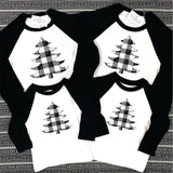 BUFFALO PLAID TREE RAGLAN - KIDS
