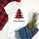 RED PLAID CHRISTMAS TREE SHIRT