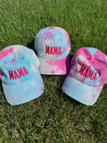 MAMA TIE DYE HAT BASEBALL CAP