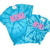 MAMA TURQUOISE TIE DYE SHIRT