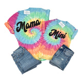 MAMA RAINBOW TIE DYE SHIRT
