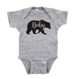 BABY BEAR ONESIE BODYSUIT • GRAY - Ice Cream Life