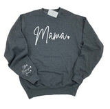 MAMA CUSTOM SLEEVE SWEATER - GRAY