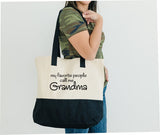 MY FAVORITE PEOPLE CANVAS TOTE BAG