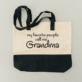 MY FAVORITE PEOPLE CANVAS TOTE BAG
