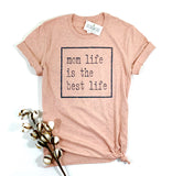 MOM LIFE BEST LIFE PEACH SHIRT - Ice Cream Life