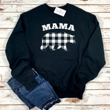 MAMA BEAR BUFFALO PLAID ADULT SWEATSHIRT - Ice Cream Life