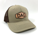 DAD LEATHER PATCH HAT - KHAKI