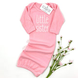 BIG BROTHER LITTLE SISTER MATCHING SHIRT + BABY GOWN SET - Ice Cream Life