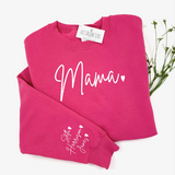 MAMA CUSTOM SLEEVE SWEATER - PINK