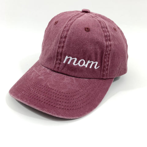 MOM BASEBALL CAP - MAROON HAT