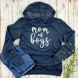 MOM OF BOYS WOMENS HOODIE