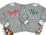 NAUGHTY OR NICE ADULT SWEATSHIRT