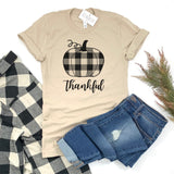 THANKFUL PLAID PUMPKIN TEE