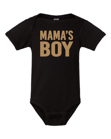 MAMA'S BOY BROWN ON BLACK BODYSUIT
