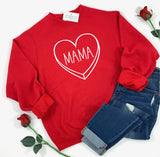 MAMA CANDY HEART SWEATSHIRT