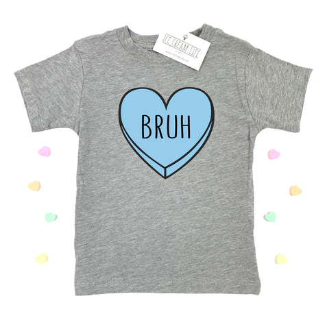 BRUH CANDY HEART KIDS TEE