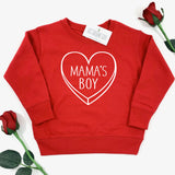 MAMA'S BOY CANDY HEART SWEATSHIRT