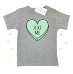 TEXT ME CANDY HEART KIDS TEE