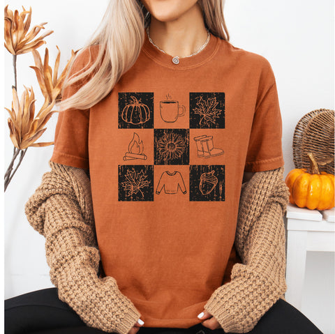CHECKERED FALL TEE - YAM