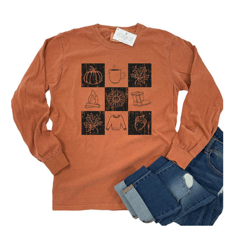 CHECKERED FALL LONG SLEEVE - YAM