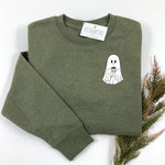 COFFEE GHOST ADULT SWEATSHIRT - OLIVE