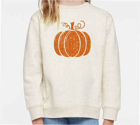 ORANGE VINTAGE PUMPKIN KID SWEATSHIRT