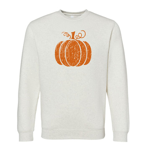 ORANGE VINTAGE PUMPKIN ADULT SWEATSHIRT