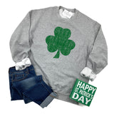 VINTAGE SHAMROCK ADULT SWEATSHIRT - GRAY