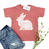 VINTAGE EASTER BUNNY KIDS TEE - MAUVE