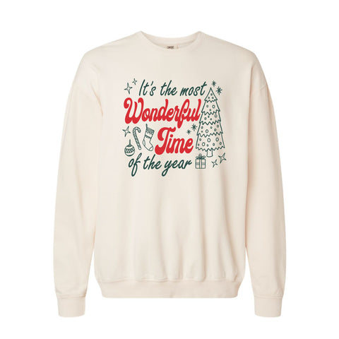 IT'S THE MOST WONDERFUL TIME - COMFORT COLORS SWEATSHIRT - ADULT