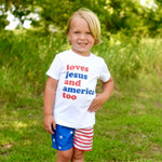 JESUS AMERICA KID TEE - WHITE