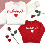 MINI HEART SWEATSHIRT - RED