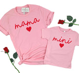 MAMA HEART TEE - PINK