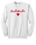 MAMA HEART SWEATSHIRT - WHITE